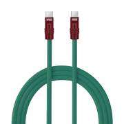 Newell NL5357 - przewód, silikonowy kabel USB-C, 100W, USB 2.0, do 480Mbps (2m, zielono-bordowy)