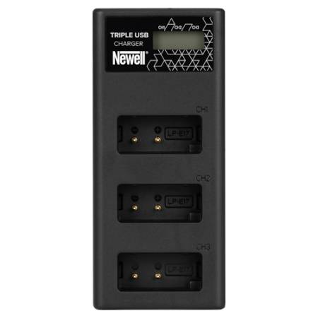 Newell CD-USB-C - ładowarka trzykanałowa CD-USB-C do akumulatorów LP-E17 do Canon, NL4976