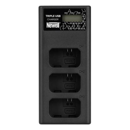 Newell CD-USB-C - ładowarka trzykanałowa CD-USB-C do akumulatorów NP-FW50 do Sony, NL4977