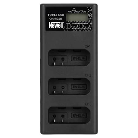 Newell CD-USB-C - ładowarka trzykanałowa CD-USB-C do akumulatorów EN-EL14 do Nikon, NL4978