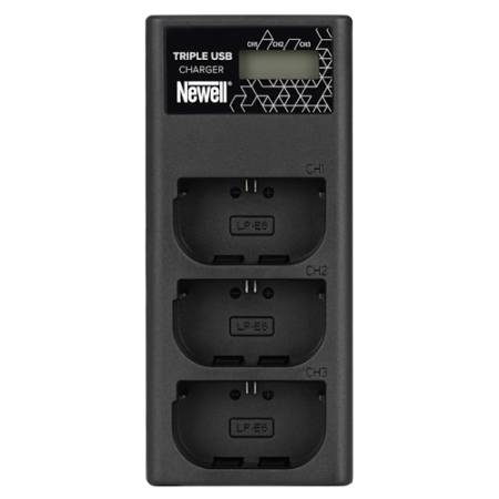 Newell CD-USB-C - ładowarka trzykanałowa CD-USB-C do akumulatorów LP-E6 do Canon
