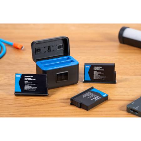 Newell STD-USB - ładowarka dwukanałowa STD-USB do akumulatorów CINSBBMA do Insta360 X4, NL5200 - przykład użycia