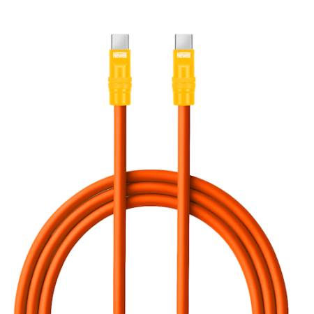 Newell NL5359 - przewód, silikonowy kabel USB-C, 100W, USB 2.0, do 480Mbps (2m, pomarańczowo-żółty)