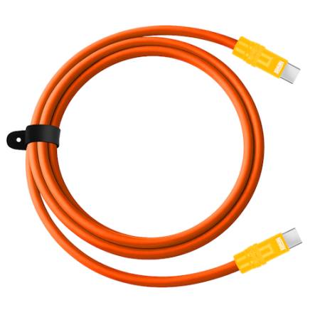 Newell NL5359 - przewód, silikonowy kabel USB-C, 100W, USB 2.0, do 480Mbps (2m, pomarańczowo-żółty)