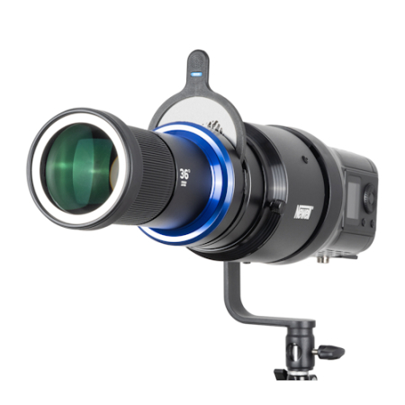 Newell Perseo-36 Pro - strumienica optyczna + 5x kolorowy filtr, 29x filtr GOBO (300W, Bowens) - przykład użycia