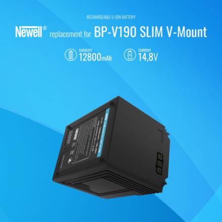 Newell BP-V190 SLIM - akumulator V-Mount, 12800mAh, 14.8V, 198Wh