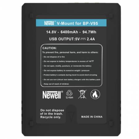 Newell BP-V95 SLIM - akumulator V-Mount, 6400mAh, 14.8V, 94Wh
