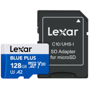 Lexar BLUE PLUS microSDXC UHS-I - karta pamięci microSDXC 128GB, z adapterem SD (V30, C10, A2, U3, R170)