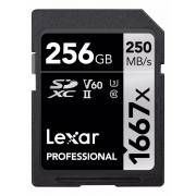 Lexar Professional 1667X - karta pamięci SDXC 256GB 250/90MB/s V60 UHS-II U3 C10