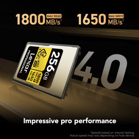 Lexar Professional GOLD CFexpress 4.0 Type A - karta pamięci 256GB, R1800/W1650