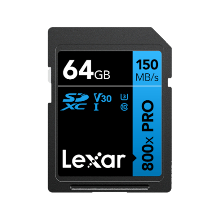 Lexar High-Performance 800x PRO SDHC/SDXC Blue - karta pamięci SDXC, 64GB (UHS-I, U3, V30, R150)