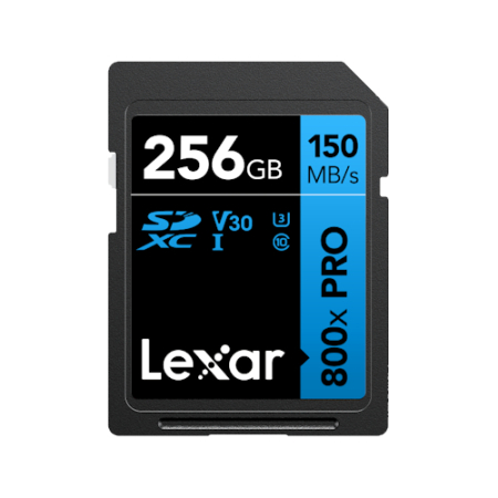 Lexar High-Performance 800x PRO SDHC/SDXC Blue - karta pamięci SDXC, 256GB (UHS-I, U3, V30, R150/W45)