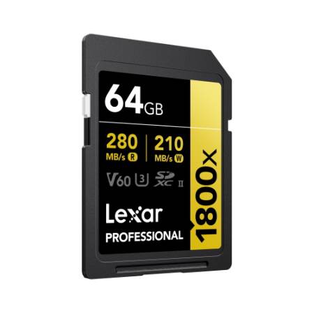 Lexar Professional 1800x SDXC U3 (V60) UHS-II - karta pamięci 64GB, R270/W180
