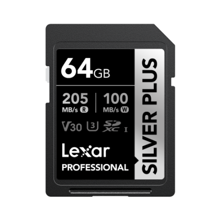Lexar Professional SILVER PLUS - karta pamięci SDXC, 64GB, UHS-I, U3, V30, R205/W100_1