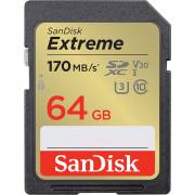 SanDisk SDSDXV2-064G-GNCIN - karta Extreme SDXC 64GB, UHS-I, V30, C10, R170/W80