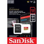 SanDisk SDSQXAV-512G-GN6MA - karta Extreme microSDXC 512GB, V30, UHS-I, R190/W130