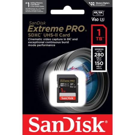 SanDisk SDSDXEP-1T00-GN4IN - karta Extreme PRO SDXC 1TB V60 UHS-II R280/W150