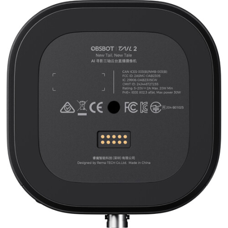 Obsbot Tail 2 - kamera PTZR (śledzenie AI, live streaming, zoom optyczny 5x, zoom cyfrowy 12x, 4K, SDI, HDMI, NDI)