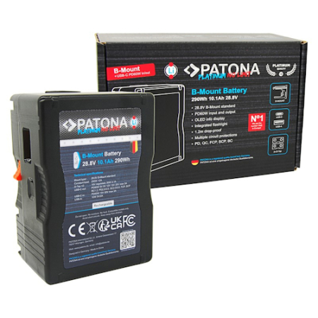 PATONA 1275 Platinum - akumulator B-Mount, 2x D-Tap 16V (PD60W, 290Wh, USB-C, USB-A)