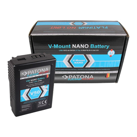 PATONA 1298 Platinum NANO - zamiennik, akumulator V-Mount do Sony, RED, ARRI (V50, 47Wh)
