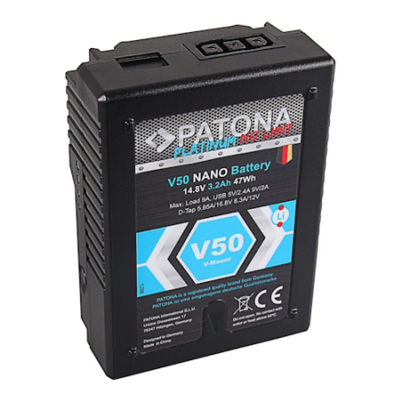 PATONA 1298 Platinum NANO - zamiennik, akumulator V-Mount do Sony, RED, ARRI (V50, 47Wh)