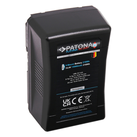 PATONA 1350 Platinum - akumulator V-Mount (24A, 216Wh, 15000mAh, D-Tap, DC, USB)