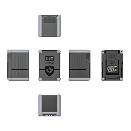 PATONA 13865 Protect - zamiennik, akumulator V-Mount do kamer Sony (V150-PD100, 148Wh, D-Tap, USB-C, USB-A, 2x DC-out, wyświetlacz OLED)