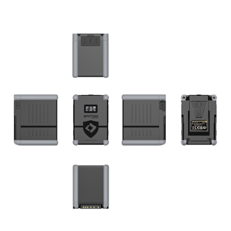 PATONA 13875 Protect - zamiennik, akumulator V-Mount do kamer Sony (V200-PD100, 198Wh, D-Tap, USB-C, USB-A, 2x DC-out, OLED)