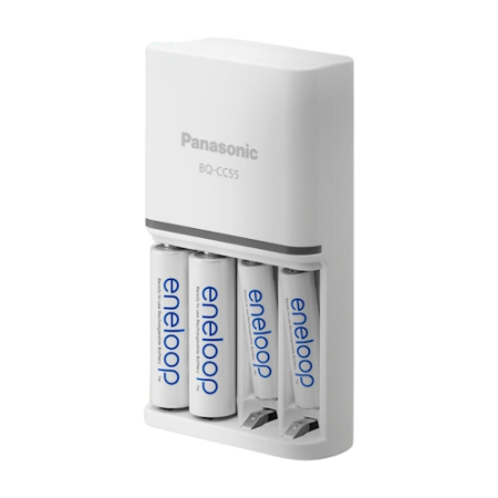 Panasonic Eneloop K-KJ55MCD40E - zestaw, ładowarka BQ-CC55E + 4x akumulator BK-3MCDE/4BE 2000mAh