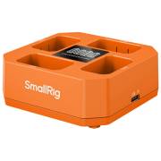 SmallRig 5749 - ładowarka czterokanałowa do akumulatorów NP-FW50, pomarańczowa