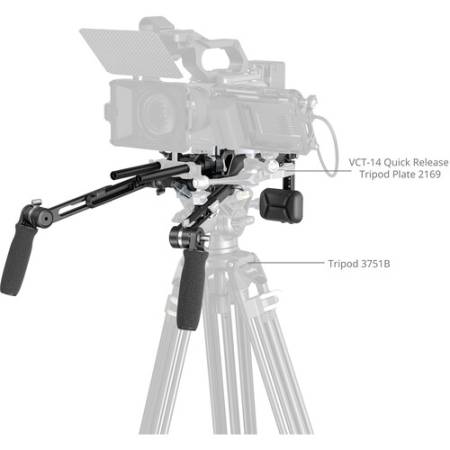 Smallrig 5199 SR009 - stabilizator, profesjonalny rig naramienny z bazą i podkładką (HawkLock, typu VCT-14, udźwig 20kg) - przykład użycia