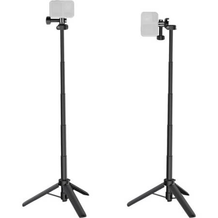 SmallRig 5725 - 2w1, selfie stick i mini statyw do kamer sportowych (udźwig 0.5kg, 18-52cm) - przykład użycia