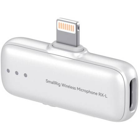 SmallRig 5784 S70RX-L - bezprzewodowy odbiornik do mikrofonu (Lightning, 2.4 GHz, 24-bit, 4kHz, biały)