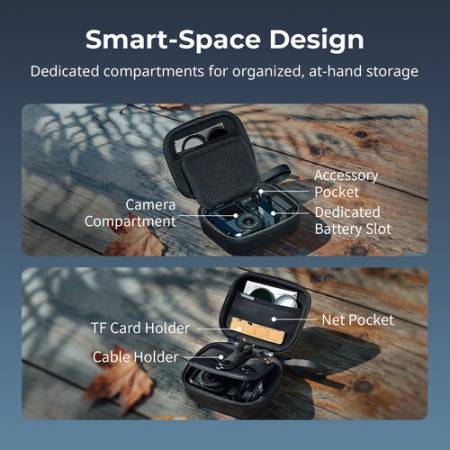 SmallRig 5917 - etui/case/futerał/torba + karabińczyk do kamer sportowych - przykład użycia