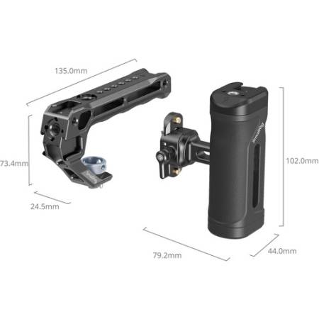 SmallRig 5949 - zestaw, uchwyt boczny z zaciskiem i szyną NATO + uchwyt górny ARRI 3/8