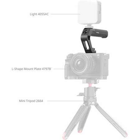 SmallRig 5976 - uchwyt górny do klatki operatorskiej, 2x zimna stopka, udźwig 10kg - przykład użycia