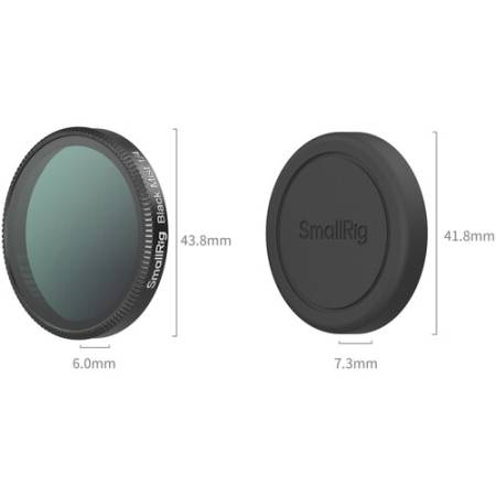 SmallRig 6086 - filtr dyfuzyjny/efektowy Black Mist 1/4 do DJI Osmo Action 6 - wymiary