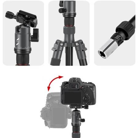 SmallRig 3257 PT10 - przenośny statyw fotograficzny Alu, 5-sekcyjny, 34-144,5cm, udźwig 8kg_5