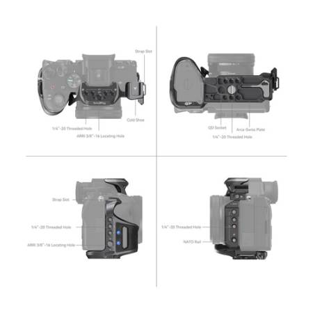 SmallRig 3708 Rhinoceros - zestaw, podstawowa klatka operatorska do Sony A7 RV/ A7VI/ A7 SIII