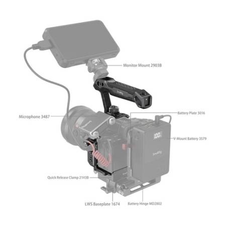 SmallRig 3708 Rhinoceros - zestaw, podstawowa klatka operatorska do Sony A7 RV/ A7VI/ A7 SIII