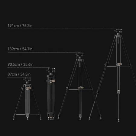 SmallRig 4163 AD-80 - zestaw, statyw 2-sekcyjny Alu, głowica video, 87-191cm
