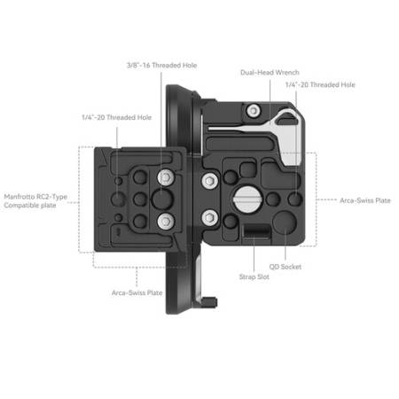 SmallRig 4300 - obrotowa płytka montażowa, poziom-pion do Canon R