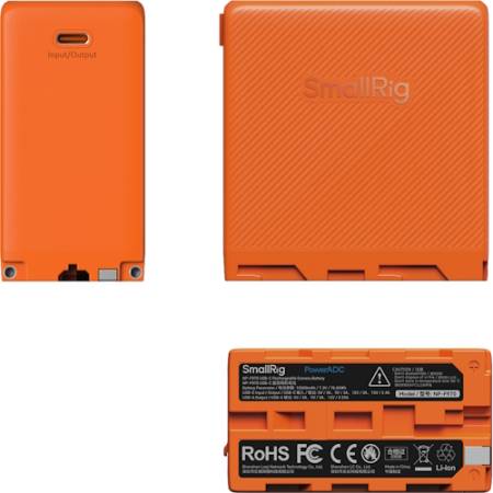 SmallRig 4576 - akumulator z ekranem, USB-C, zamiennik do NP-F970, pomarańczowy_4