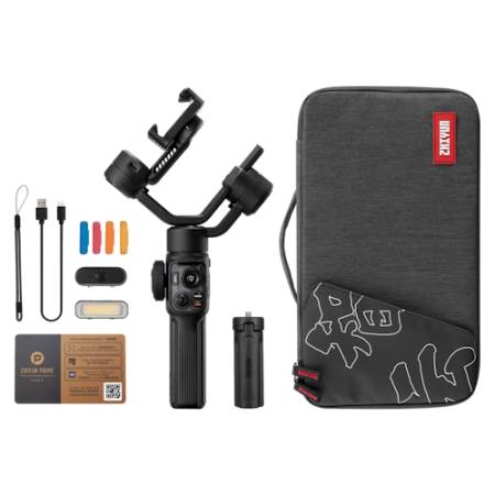 Zhiyun Smooth 5S AI Pro - zestaw, gimbal do smartfona, mini statyw, moduł AI, lampa z filtrami_4
