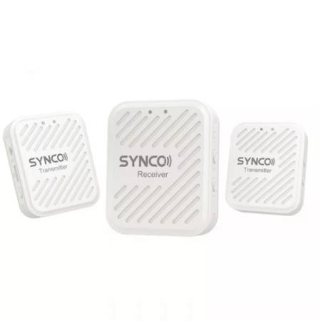 Synco G1 A2 White - bezprzewodowy system mikrofonowy 2,4 GHz, 2 odbiorniki