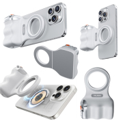 Telesin P5-MP-001WH - magnetyczny grip, uchwyt do smartfona (MagSafe, pilot BT, z wyzwalaczem), biały