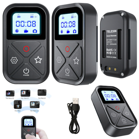 Telesin GP-RMT-T10 - pilot zdalnego sterowania do kamer GoPro Hero 8 / 9 / 10 / 11 / 12 / Max (Bluetooth)