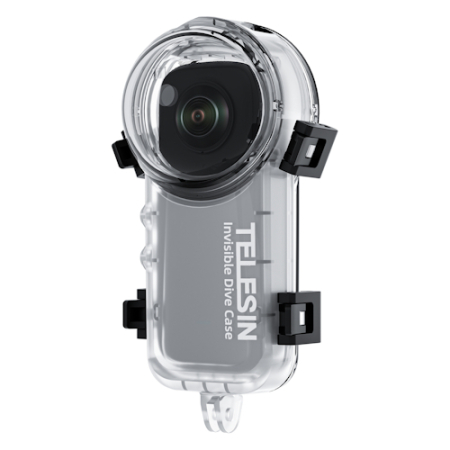 Telesin S4-WTP-08-TIS - osłona ochronna, obudowa wodoodporna do kamer Insta360 X4 - przykład użycia