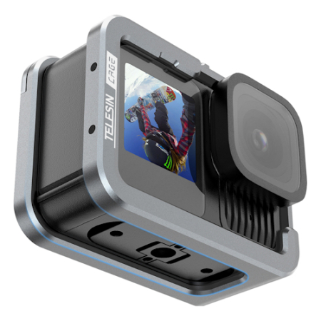 Telesin S6-FMS-14-TGP - metalowa klatka do kamer GoPro Hero 9 / 10 / 11 / 12 / 13 (2x zimna stopka)