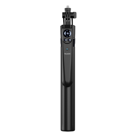 Telesin P3-MS-03 - 2w1, statyw z elektroniczną głowicą AI, selfie stick do smartfona (do 162cm, udźwig 0,5kg)